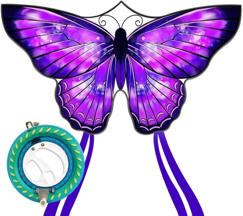 Miniatura 10 de Mint's Colorful Life Butterfly Kite for Kids & Adults, 55" x 28" Large Kite for Boys & Girls, Easy to Fly Kites for Beginners, Beach Single Line
