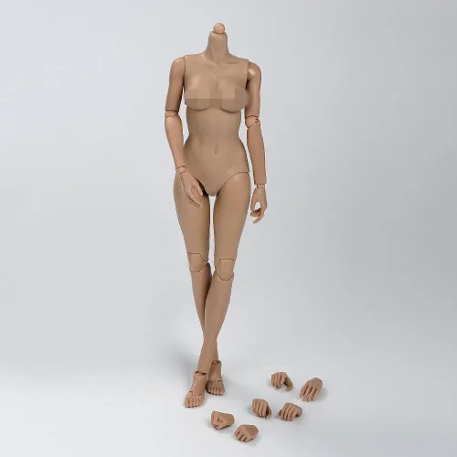 Miniatura 5 de Cuerpo femenino a escala 1/6, 12 pulgadas de piel pálida femenina enorme busto flexible figura de acción cuerpo colección muñeca Piel pálida busto
