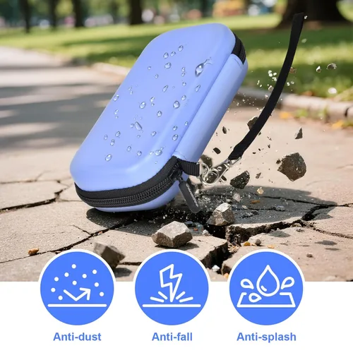 Miniatura 5 de Funda para juego de mano WELLST·G para niños y adultos, ajuste universal para TaddToy/para consola de mano Beijue de 16 bits - Bolsa de Azul-negro