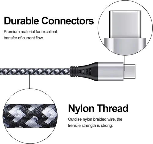 Miniatura 3 de Cable USB C de 3 pies, cargador de teléfono Android tipo C, cable de carga rápida para Samsung Galaxy A17 A56 A36 A16 S25 S24 S23 Ultra Z Flip6