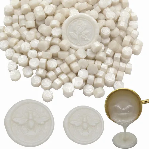 Miniatura 14 de 250 unidades de cuentas de cera de sello doradas antiguas, cuentas de cera premium de Andotopee para sellos de sellos, paquete de repuesto de perlas
