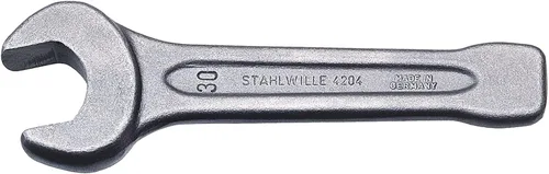 Stahlwille 42040027 4204 Llave de extremo abierto de cara llamativa, tamaño 1.063 in, acero para herramientas especiales con acabado gris, forjado y