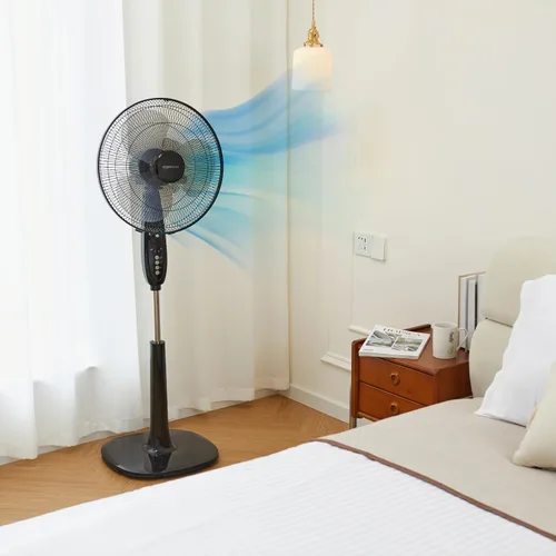 Miniatura 6 de Amazon Basics - Ventilador de pedestal de 16 pulgadas con control remoto, ventilador de piso, ventilador de pie para dormitorio, sala de estar