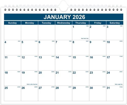 Miniatura 14 de Calendario pequeño de pared 2026 – Mini calendario 2026-2027 de enero de 2026 a junio de 2027, calendario pequeño de 18 meses con papel premium, 6 x