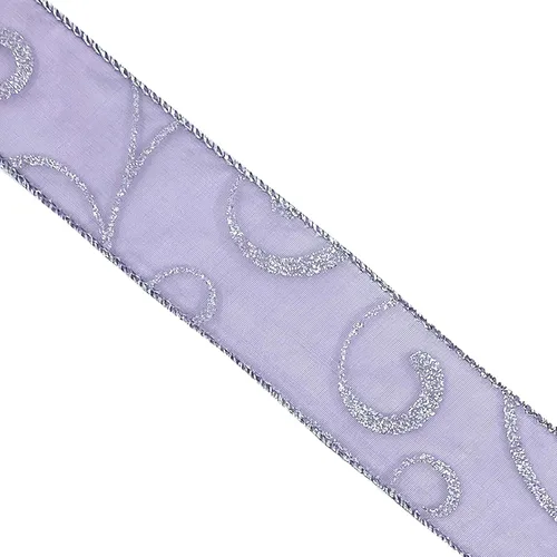 Miniatura 3 de Morex Ribbon Cintas transparentes con purpurina con espiral, cinta navideña para manualidades y decoraciones de Navidad, envoltura de regalos, 1.5