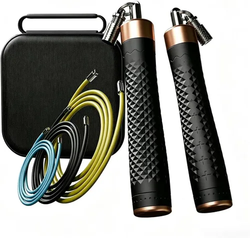 Miniatura 7 de Cuerda para saltar, cuerda de saltar ajustable, cuerda de saltar sin enredos con rodamientos de bolas rápidos, adecuada para hombres, mujeres