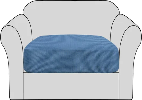 Miniatura 35 de H.VERSAILTEX - Fundas elásticas para cojín de sofá individual, fundas de asiento para silla de sofá, protector de cojín con tejido jacquard de sarga