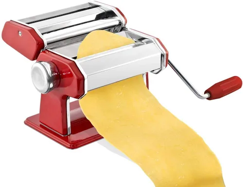 Miniatura 2 de Máquina manual de acero inoxidable para hacer pasta, con ajustes de grosor ajustables, perfecta para espaguetis y fettuccini caseros profesionales