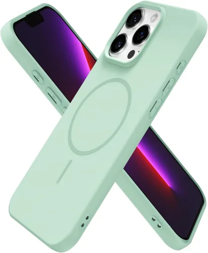 Miniatura 202 de oakxco Funda de silicona Mag Safe para iPhone 17 Pro Max, funda magnética delgada y fina compatible con carga inalámbrica MagSafe, bonita funda Negro