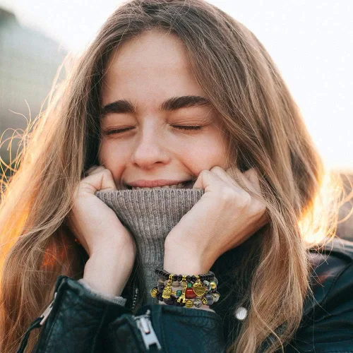 Miniatura 7 de VONRU - Conjuntos de pulseras bohemias para mujer, 6 juegos de pulseras elásticas apilables multicolor, estilo hippie, joyas finas