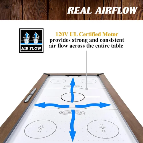 Miniatura 3 de Mesa de aerohockey Barrington Billiards con accesorios, perfecta para salas de juegos familiares with Accessories
