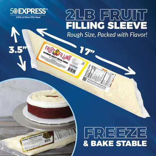 Miniatura 4 de 50Express® Manga de relleno de fruta única (manga de 2 libras) (queso crema de Gourmet)