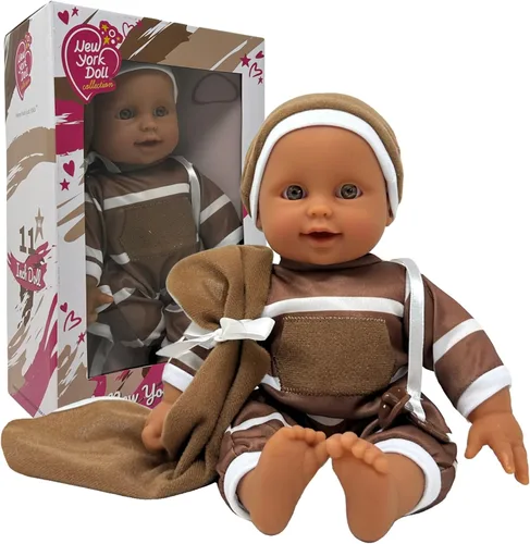 The New York Doll Collection Muñeca de Bebé de Cuerpo Suave de 11 Pulgadas en Caja de Regalo - Juguete de Muñeca de Bebé de 11" para Niños, Niños,