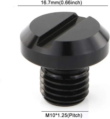 Miniatura 4 de Xitomer M10x1.25 4 tapones de orificio para espejo, aptos para Vulcan S Z900 Z650 Z500 Z400 Z125 DRZ400 GROM MSX125, FZ07 / FZ1, Z800 / Z900RS, Negro