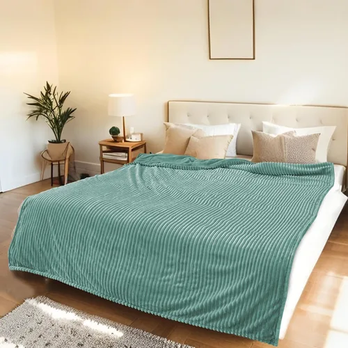 Miniatura 22 de Manta térmica eléctrica tipo throw tamaño 50"x60" - Tela de franela y sherpa de doble cara, 6 ajustes de calor y 3 horas de apagado automático