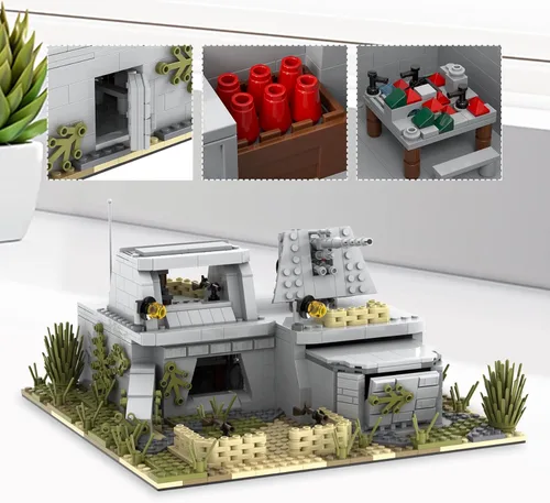Miniatura 6 de WW2 - Juego de bloques de construcción de fortalezas de batalla militar (928PCS). Adecuado para creación secundaria. Construye diferentes edificios