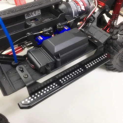 Miniatura 3 de KYX Carreras Metal Rock Slider Estribos Estribos Placa de pie Actualizaciones Piezas Accesorios para 1/10 RC Crawler Car TRX4