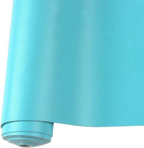 Miniatura 26 de Rollo de hojas de cuero sintético liso de color sólido 12"X53" (30cmX135cm), muy adecuadas para hacer manualidades, aretes de cuero, lazos, costura