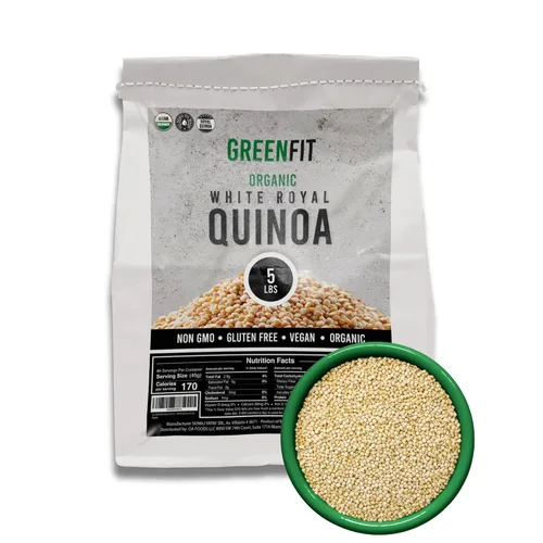 Miniatura 14 de Quínoa Royal Orgánica Tri-Color de Greenfit Sin GMO, Sin Gluten, Vegana y Orgánica Proteína Completa, Alta Fibra, Quinoa Tri-Color Baja