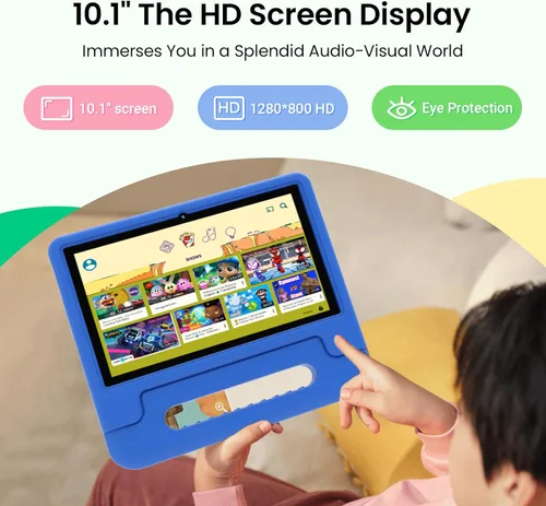 Miniatura 5 de Tablet para niños 2025, tableta Android 15 de 10.1 pulgadas para niños, 8+64 GB de almacenamiento (expansión de 1 TB), Octa-Core, WiFi 6, Azul