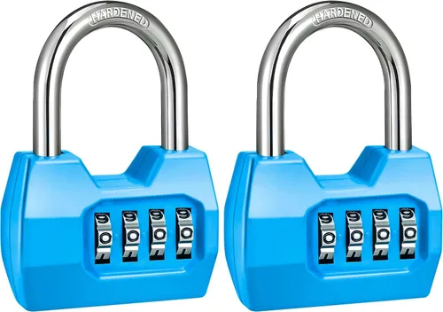 Miniatura 9 de 1 Paquete disecu Candado de Combinación de 4 Dígitos, Impermeable para Exteriores, para Casillero de Gimnasio Escolar, Cerca, Portón, Cobertizo, Rosa