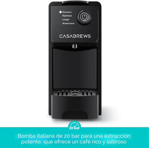 Miniatura 3 de CASABREWS CM7036E - Máquina de café espresso para cápsulas Nespresso, cafetera compacta de 20 bares con tanque de agua extraíble de 21 onzas y 4