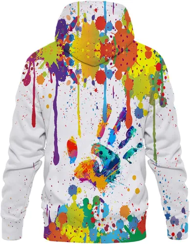 Miniatura 2 de Hgvoetty - Sudadera con capucha con estampado 3D, gráfico de diseño espacial, sin botones, unisex