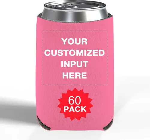 Miniatura 10 de Enfriadores de cerveza personalizados con manga de lata, 20 unidades, enfriador de latas personalizado con logotipo de foto para bodas, pesca, Negro
