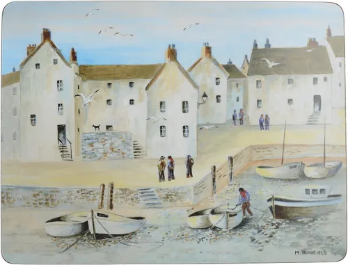 Miniatura 22 de Creative Tops Cornish Harbour - Juego de 6 posavasos con respaldo de corcho, 4.1 x 4.1 in