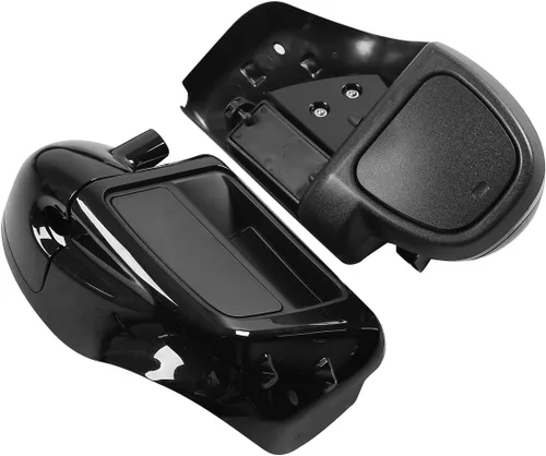XFMT - Carenadura inferior ventilada para las piernas tipo guantera, modelos FLT, FLHT, FLHTCU, FLHRC, Road King, Street Glide, Electra Glide, Negro