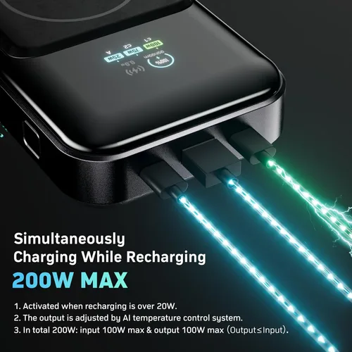 Miniatura 6 de DENVIX PowerX Power Bank Deluxe Jimmy Butler Limited Edition, 250 W 4 en 1 25,000 mAh cargador portátil para portátil (91.25 Wh) con carga