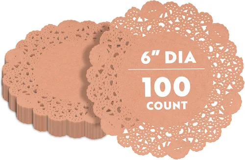 Miniatura 12 de Restaurantware Pastry Tek Blondas de Encaje de 4 x 4 Pulgadas 100 Vajilla Decorativa - Blondas de Mesa Desechables Redondas de Papel Negro