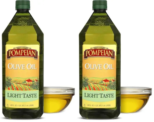 Miniatura 10 de Pompeian - Aceite de Oliva de Sabor Ligero, Ideal para Cocinar a Alta Temperatura, Hornear y Saltear, Alto Punto de Humo, 32 Onzas Líquidas