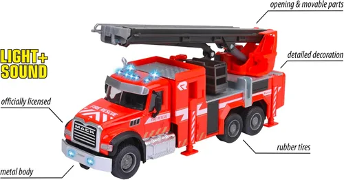 Miniatura 4 de Majorette Camión de bomberos de granito Mack 213713005