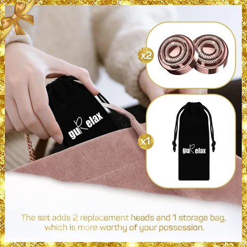 Miniatura 3 de Depilación facial para mujeres (con 2 cabezales de repuesto), removedor de vello facial GURELAX, dispositivo de depilación, el mejor regalo
