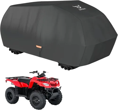 Miniatura 11 de EVRBUL Cubierta impermeable 420D para ATV pequeño, almacenamiento al aire libre, protección UV, cubierta para ATV 61.42"x41.34"x29.53" compatible