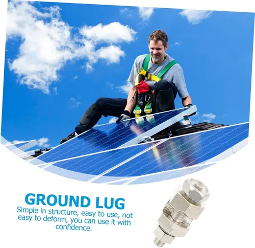 Miniatura 4 de GANAZONO 4 unids protección conexión a tierra cable de tierra panel solar montaje en tierra panel solar clip fotovoltaico