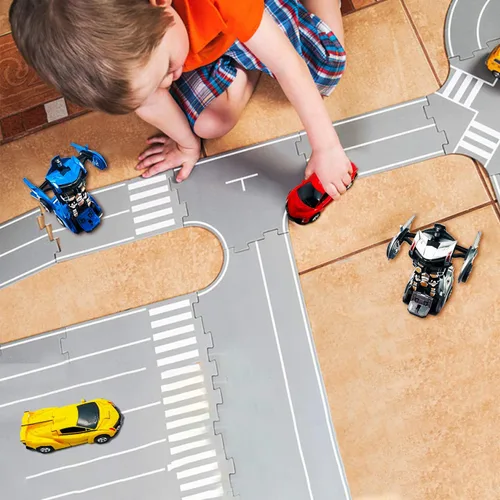 Miniatura 4 de CDDZSW Regalo para niños de 3 a 6 años de edad, autos transformadores para niños de 3 a 8 años, juguete de camión de fricción para niños y niñas