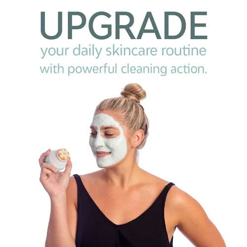 Miniatura 2 de Tao Clean Ona Diamond - Cepillo facial orbital y estación de limpieza, Robin's Egg Blue, cepillo eléctrico de limpieza facial con mango ergonómico