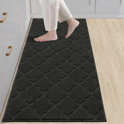 Miniatura 22 de COSY HOMEER Alfombras suaves de cocina [2 piezas] para el frente del fregadero súper absorbentes, tapetes y tapetes de cocina de 20 x 30 pulgadas/20