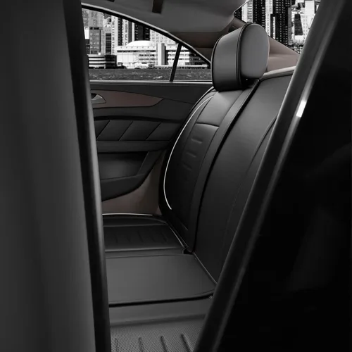 Miniatura 8 de ASLONG 5 fundas de asiento delantero y trasero de automóvil con alas de ángel, accesorios interiores de automóvil con piel de napa a prueba de agua