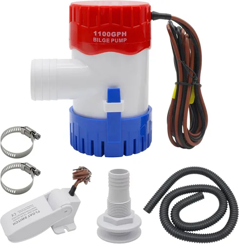 Miniatura 8 de HXH Manguera de bomba de sentina, kit de instalación, 1-1/8 pulgadas de diámetro, manguera de PVC flexible sin torceduras de 6 pies, 2 aros de acero