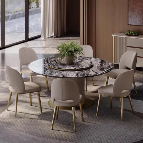 Miniatura 8 de Sillas de comedor de cocina, sillas de comedor curvadas de piel sintética, silla sin brazos con patas de metal, silla de sala de estar para hoteles