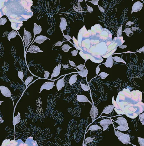 Miniatura 11 de Laatse Papel Tapiz Floral Despegar y Pegar, Papel Tapiz Vintage de Peonías y Margaritas, Papel de Contacto Floral Autoadhesivo Mural de Pared