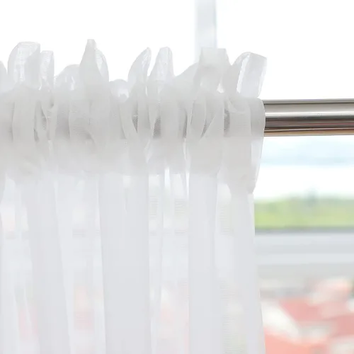 Miniatura 4 de ABCHOME Cortinas traslúcidas blancas de 63 pulgadas de largo, cortinas traslúcidas para ventana, 2 paneles, cortinas traslúcidas para dormitorio
