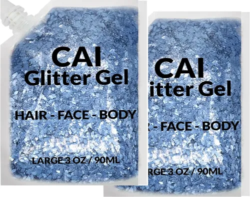 Miniatura 14 de Gel de purpurina para rostro, cuerpo y cabello, purpurina de Halloween para niños y mujeres, gel de grado cosmético de 3 onzas con luna y estrellas