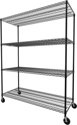 Miniatura 19 de SafeRacks - Estantes de almacenamiento certificados NSF, zinc, unidad de alambre de acero resistente con pies ajustables, estante para garaje