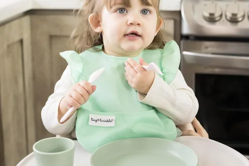 Miniatura 4 de Tiny Twinkle Baberos a Prueba de Derrames para Bebés para Comer Baberos Impermeables y Limpiables para Niños Pequeños con Bolsillo Recoge Todo