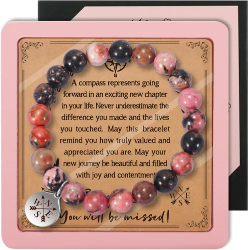 Regalos de agradecimiento por jubilación para mamá, regalos de graduación para sobrina, hermana y amiga, pulsera curativa, regalos de condolencia y