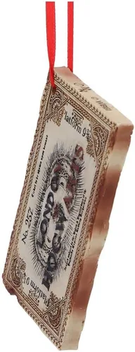 Miniatura 2 de Nemesis Now Adorno colgante de boleto expreso de Harry Potter Hogwarts con licencia oficial de 3.7 in, color crema